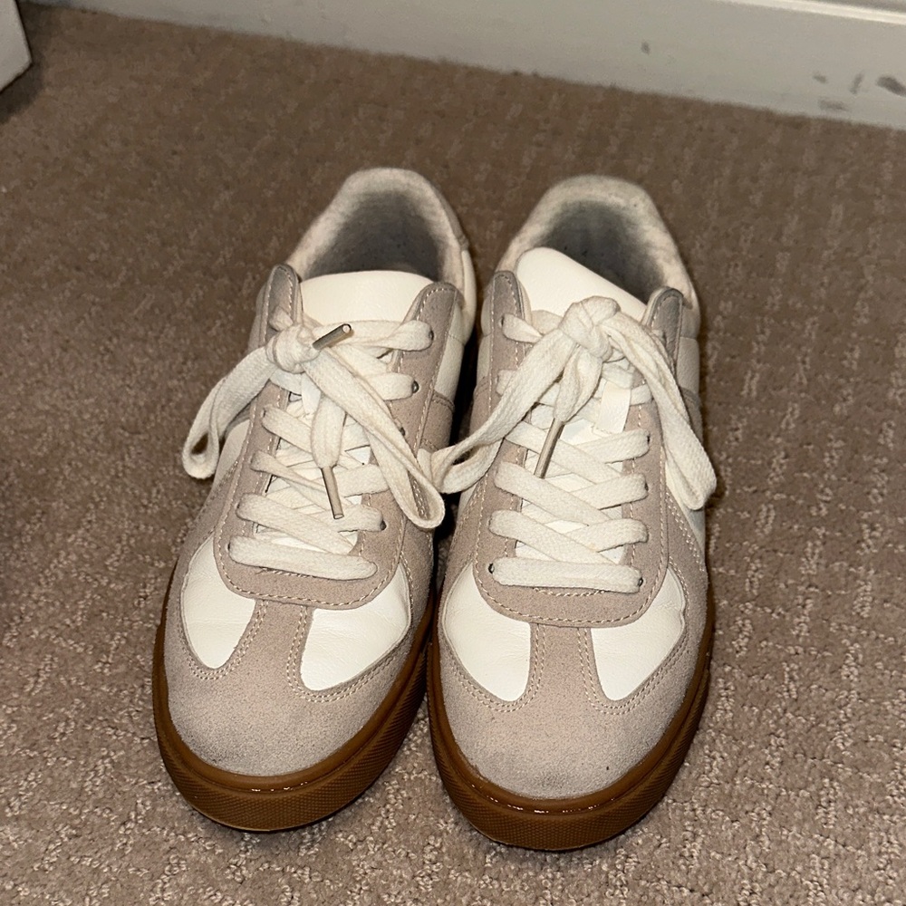 Sincerely Jules White and Tan Sneakers